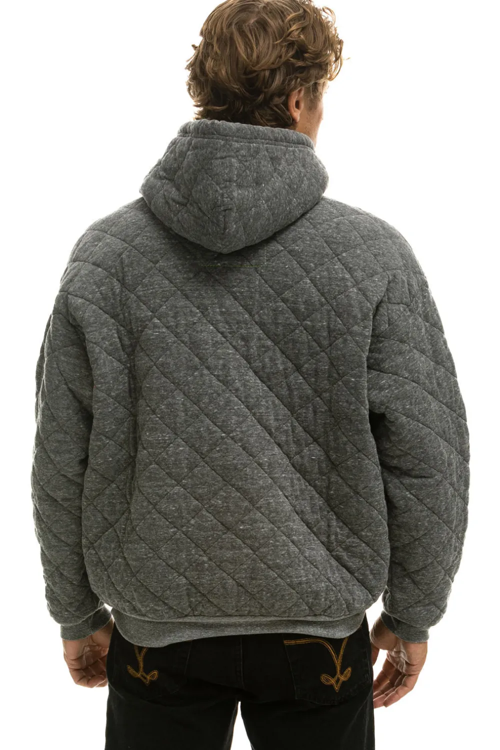 Hoodies | Hoodies | Aviator Nation QUILTED RELAXED PULLOVER HOODIE - HEATHER GREY HEATHERGREY