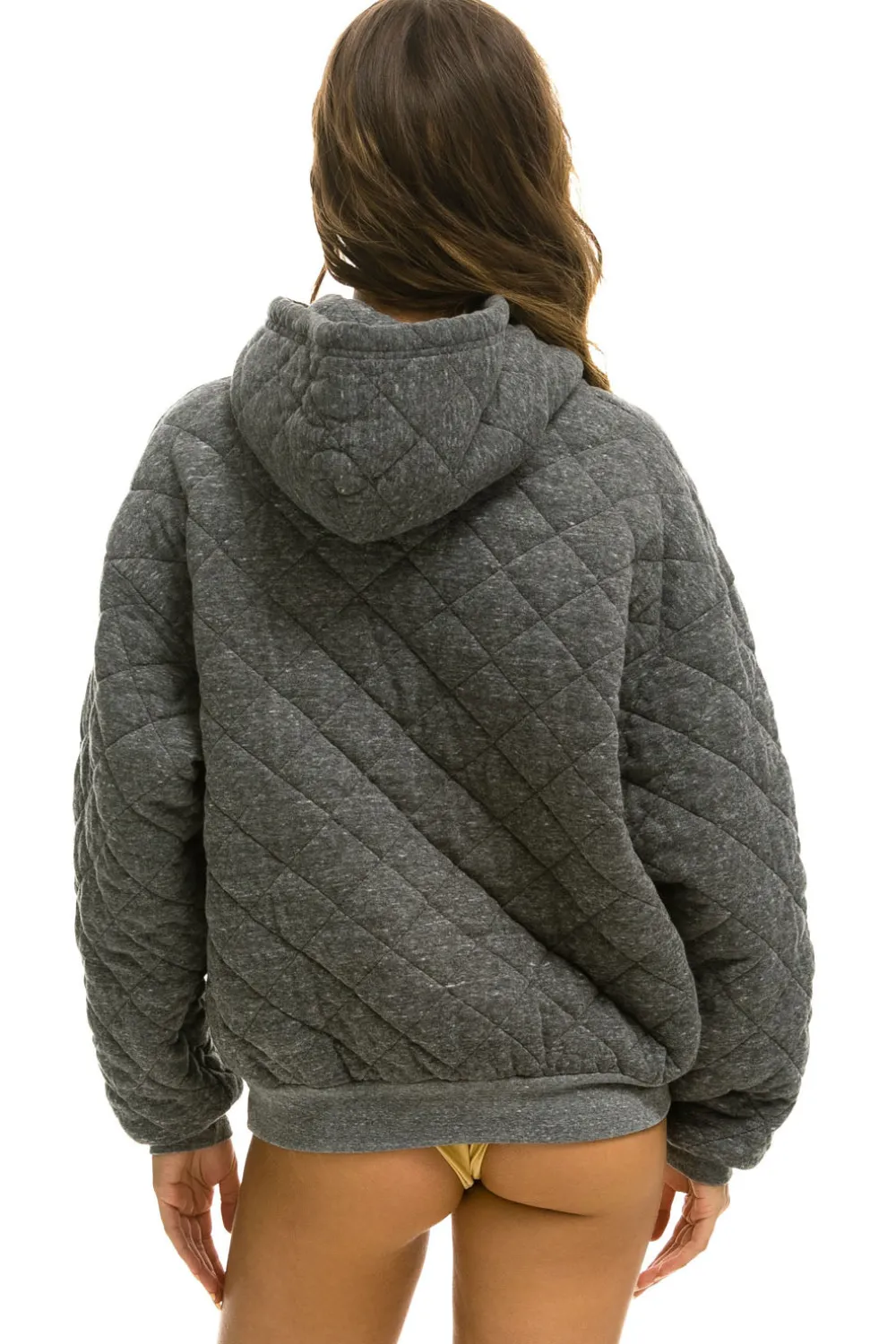 Hoodies | Hoodies | Aviator Nation QUILTED RELAXED PULLOVER HOODIE - HEATHER GREY HEATHERGREY
