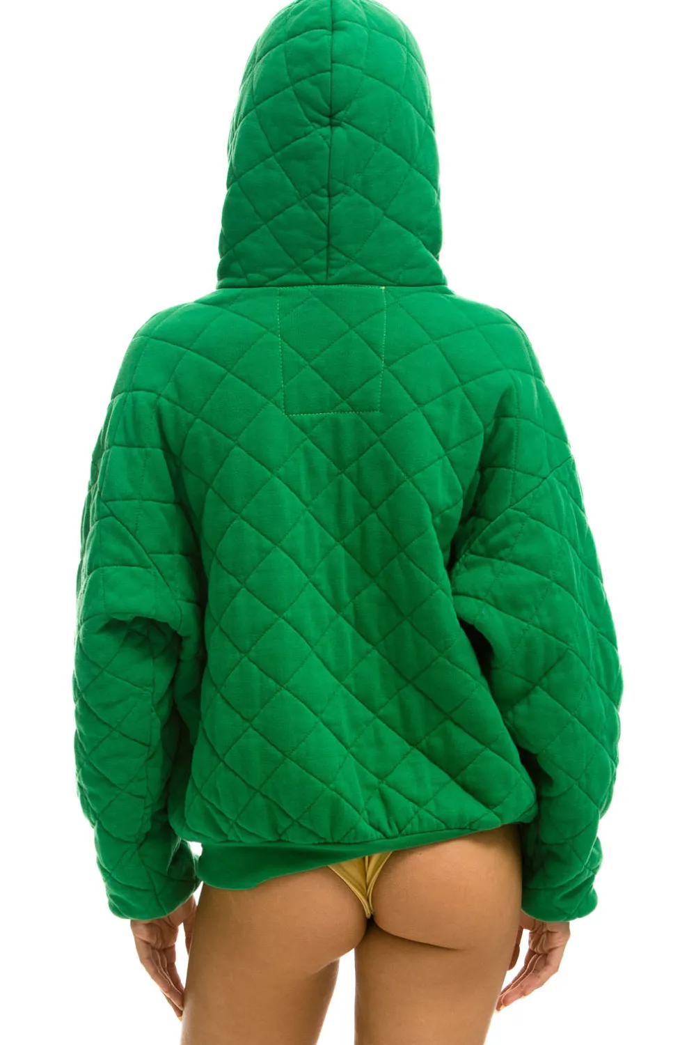 Hoodies | Hoodies | Aviator Nation QUILTED RELAXED PULLOVER HOODIE - KELLY GREEN KELLYGREEN