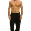 Sweatpants | Aviator Nation QUILTED SWEATPANTS - BLACK