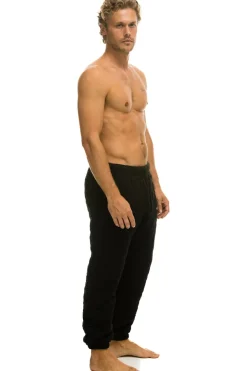 Sweatpants | Aviator Nation QUILTED SWEATPANTS - BLACK