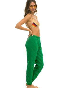 Sweatpants | Aviator Nation QUILTED SWEATPANTS - KELLY GREEN KELLYGREEN