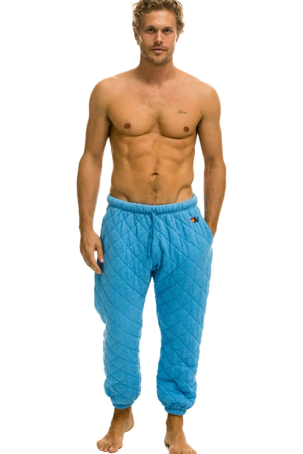 Sweatpants | Aviator Nation QUILTED SWEATPANTS - OCEAN