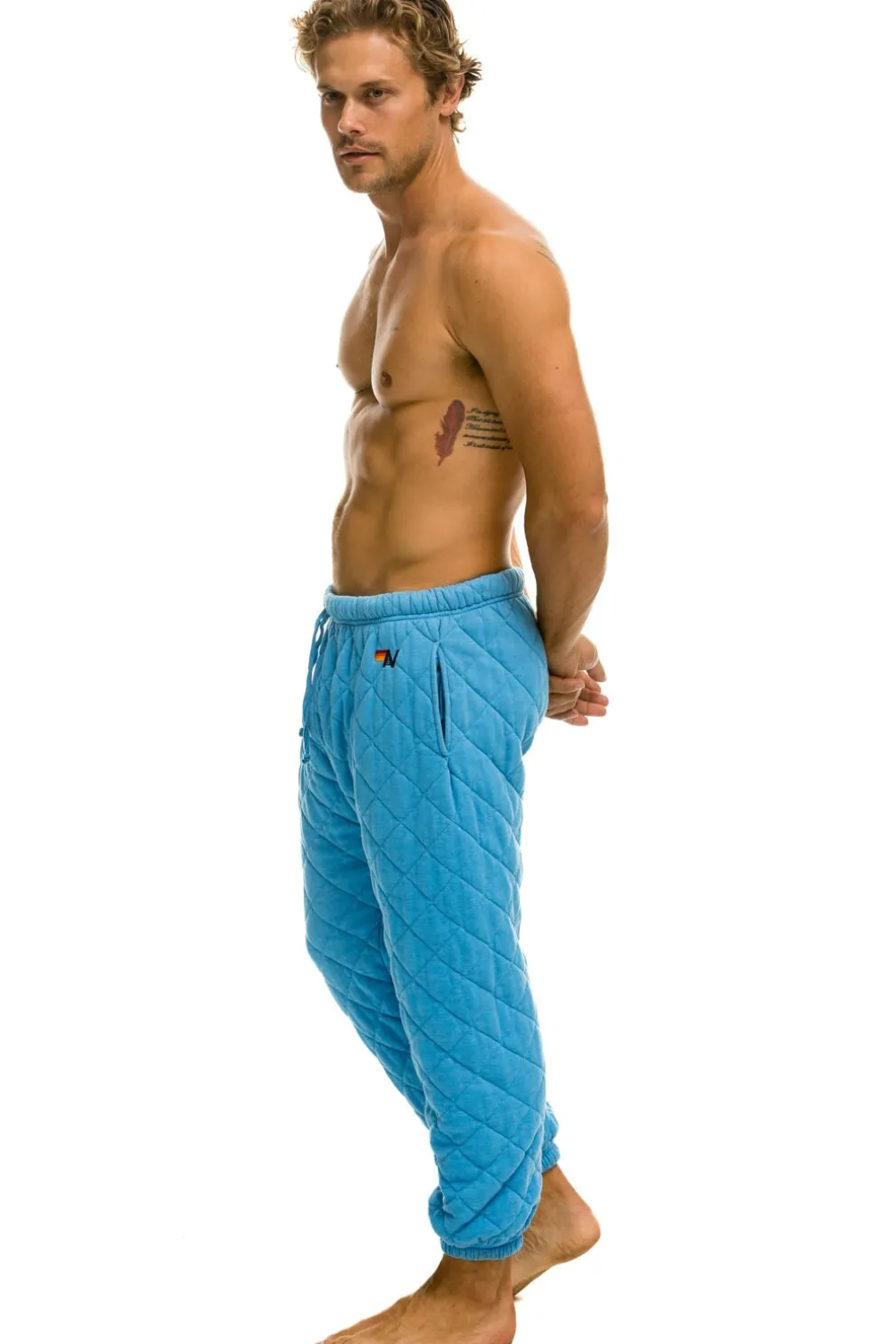 Sweatpants | Aviator Nation QUILTED SWEATPANTS - OCEAN