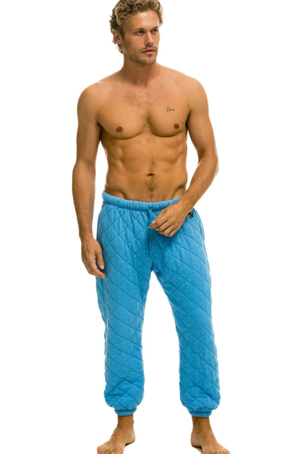 Sweatpants | Aviator Nation QUILTED SWEATPANTS - OCEAN