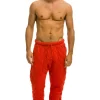 Sweatpants | Aviator Nation QUILTED SWEATPANTS - RED
