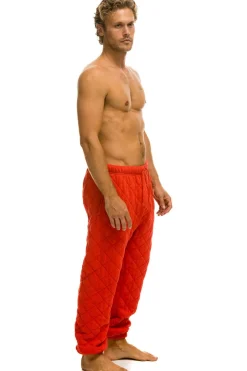 Sweatpants | Aviator Nation QUILTED SWEATPANTS - RED