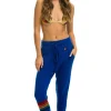 Sweatpants | Aviator Nation RAINBOW 6 STRIPE CASHMERE RELAXED FIT PANT - LAPIS