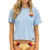 Boyfriend Tees | Tees | Aviator Nation RAINBOW HEART STITCH BOYFRIEND TEE - ICE
