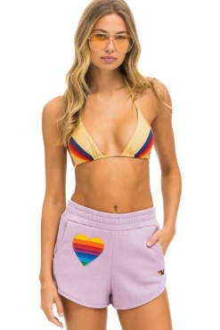 Shorts | Aviator Nation RAINBOW HEART STITCH LOUNGER SHORT - MAUVE