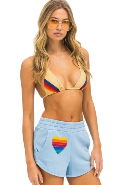 Shorts | Aviator Nation RAINBOW HEART STITCH LOUNGER SHORT - ICE