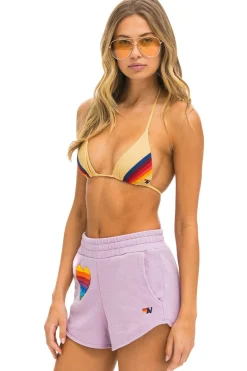 Shorts | Aviator Nation RAINBOW HEART STITCH LOUNGER SHORT - MAUVE