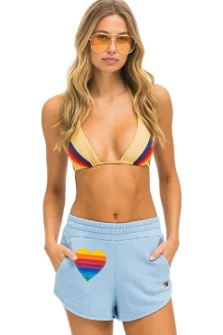 Shorts | Aviator Nation RAINBOW HEART STITCH LOUNGER SHORT - ICE
