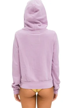 Hoodies | Hoodies | Aviator Nation RAINBOW HEART STITCH ZIP HOODIE - MAUVE