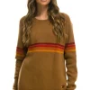Sweatshirts | Aviator Nation RAINBOW STRIPE 4 UNISEX CASHMERE SWEATER - BUTTERSCOTCH