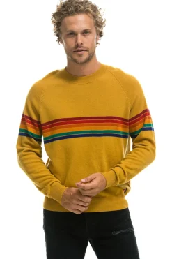 Sweatshirts | Aviator Nation RAINBOW STRIPE 6 UNISEX LIGHT CASHMERE SWEATER - HARVEST