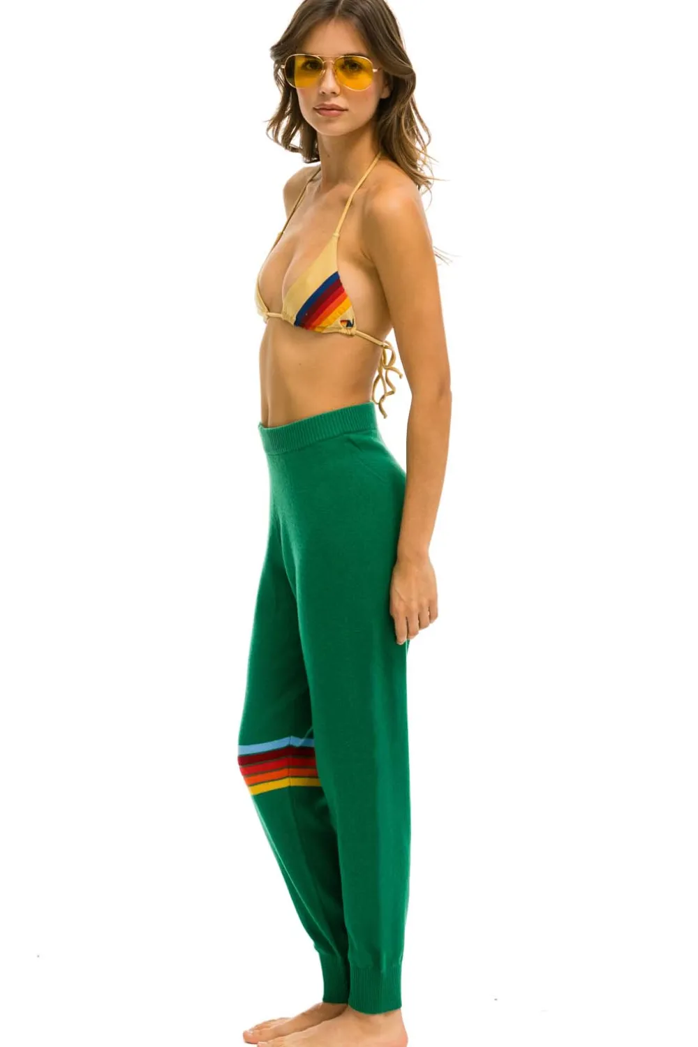 Sweatpants | Aviator Nation RAINBOW STRIPE CASHMERE LIGHT SWEATER PANT - AMAZON