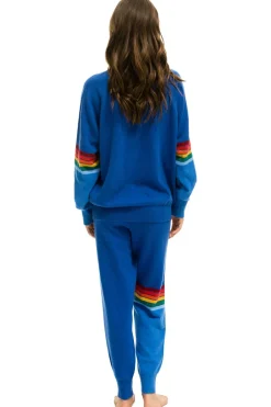 Sweatpants | Aviator Nation RAINBOW STRIPE CASHMERE LIGHT SWEATER PANT - VINTAGE BLUE VINTAGEBLUE