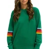 Sweatshirts | Aviator Nation RAINBOW STRIPE SLEEVE UNISEX CASHMERE LIGHT SWEATER - AMAZON
