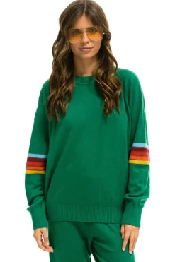 Sweatshirts | Aviator Nation RAINBOW STRIPE SLEEVE UNISEX CASHMERE LIGHT SWEATER - AMAZON