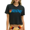 Boyfriend Tees | Tees | Aviator Nation RIDE LOGO BOYFRIEND TEE - CHAR