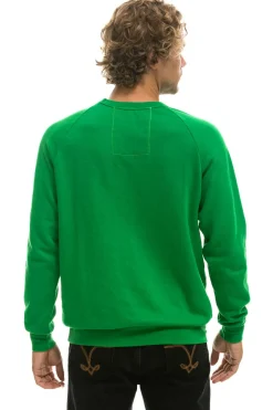 Sweatshirts | Sweatshirts | Aviator Nation RIDE LOGO CREW SWEATSHIRT - KELLY GREEN KELLYGREEN