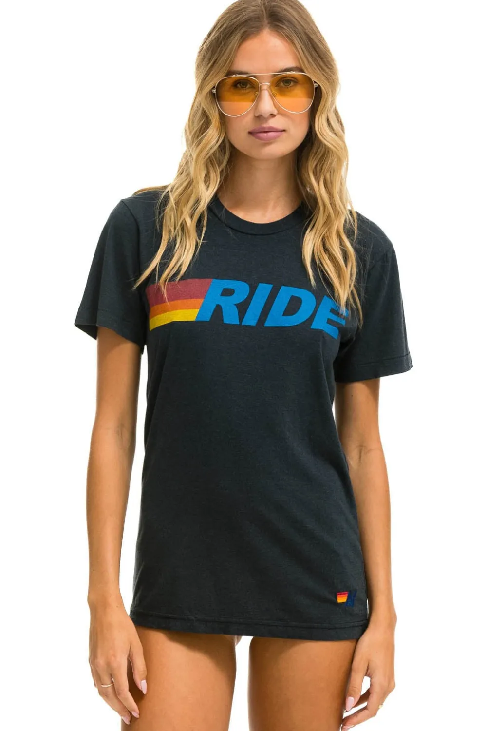 Tees | Tees | Aviator Nation RIDE LOGO TEE - CHARCOAL