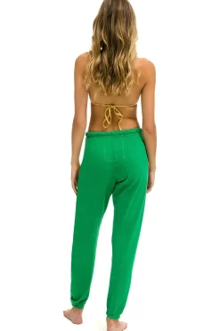 Sweatpants | Aviator Nation RIDE LOGO WHITE SWEATPANTS - KELLY GREEN KELLYGREEN