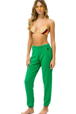 Sweatpants | Aviator Nation RIDE LOGO WHITE SWEATPANTS - KELLY GREEN KELLYGREEN