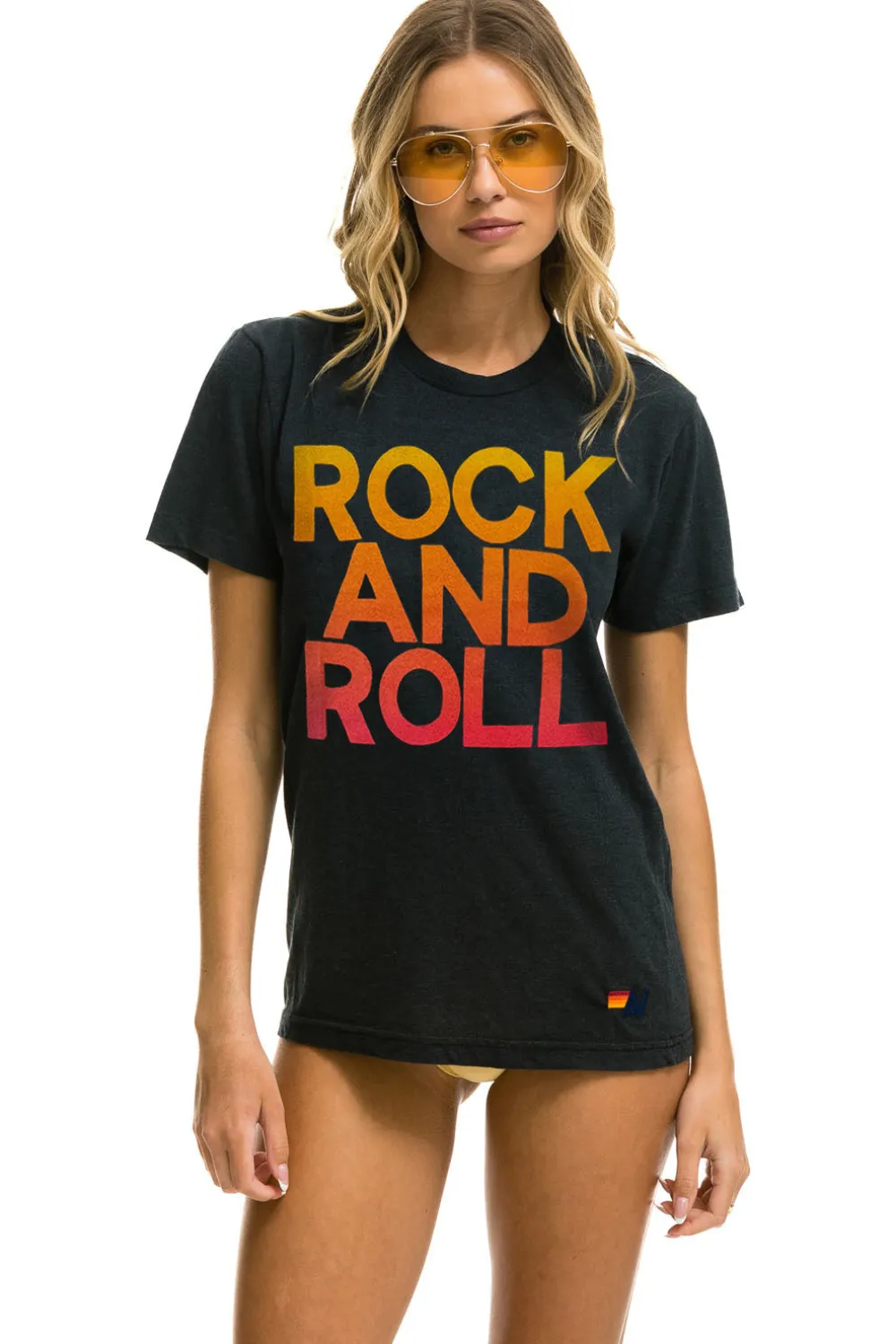 Tees | Tees | Aviator Nation ROCK & ROLL FADE TEE - CHARCOAL