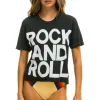 Boyfriend Tees | Tees | Aviator Nation ROCK AND ROLL BOYFRIEND TEE - CHARCOAL
