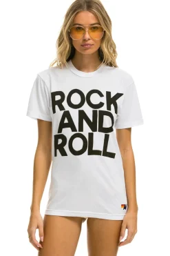 Tees | Tees | Aviator Nation ROCK AND ROLL TEE - WHITE