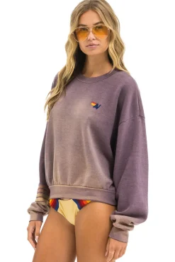 Sweatshirts | Sweatshirts | Aviator Nation RUGBY STITCH RELAXED CREW SWEATSHIRT - FADED MOCHA FADEDMOCHA