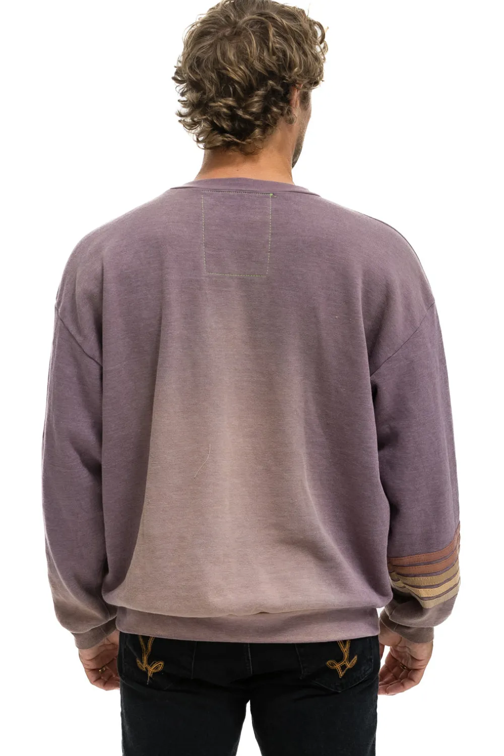Sweatshirts | Sweatshirts | Aviator Nation RUGBY STITCH RELAXED CREW SWEATSHIRT - FADED MOCHA FADEDMOCHA