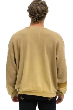 Sweatshirts | Sweatshirts | Aviator Nation RUGBY STITCH RELAXED CREW SWEATSHIRT - FADED TAN FADEDTAN