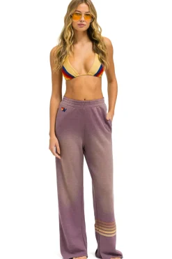 Sweatpants | Aviator Nation RUGBY STITCH WIDE LEG POCKET SWEATPANTS - FADED MOCHA FADEDMOCHA