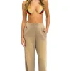 Sweatpants | Aviator Nation RUGBY STITCH WIDE LEG POCKET SWEATPANTS - FADED TAN FADEDTAN