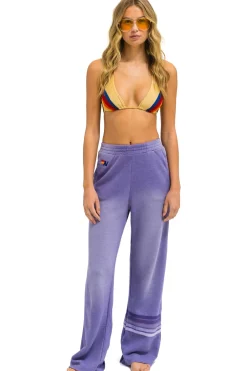 Sweatpants | Aviator Nation RUGBY STITCH WIDE LEG POCKET SWEATPANTS - FADED GRAPE FADEDGRAPE
