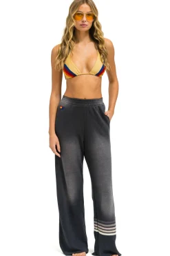 Sweatpants | Aviator Nation RUGBY STITCH WIDE LEG POCKET SWEATPANTS - FADED SMOKE FADEDSMOKE