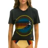 Boyfriend Tees | Aviator Nation SIGNATURE ASPEN  BOYFRIEND TEE - CHARCOAL