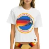 Boyfriend Tees | Aviator Nation SIGNATURE ASPEN  BOYFRIEND TEE - WHITE