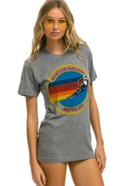 Tees | Tees | Aviator Nation SIGNATURE ASPEN TEE - HEATHER GREY HEATHERGREY