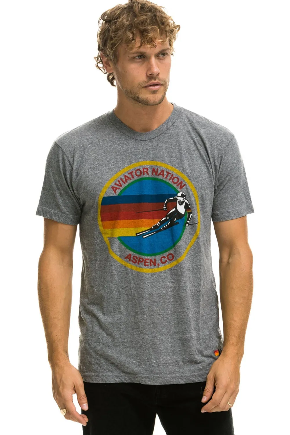 Tees | Tees | Aviator Nation SIGNATURE ASPEN TEE - HEATHER GREY HEATHERGREY