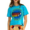 Boyfriend Tees | Tees | Aviator Nation SIGNATURE AUSTIN BOYFRIEND TEE - NEON BLUE NEONBLUE