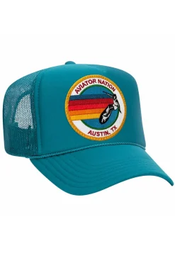 Trucker Hats | Trucker Hats | Aviator Nation SIGNATURE AUSTIN TRUCKER HAT sick!Allofourproductsgothroughanintensebreaking-downprocessthatgivesthemavintagefeelyou'lllovebecauseit'sbrokeninfromdayoneofwearingit.Allofourhatsareadjustable!