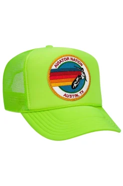 Trucker Hats | Trucker Hats | Aviator Nation SIGNATURE AUSTIN TRUCKER HAT sick!Allofourproductsgothroughanintensebreaking-downprocessthatgivesthemavintagefeelyou'lllovebecauseit'sbrokeninfromdayoneofwearingit.Allofourhatsareadjustable!