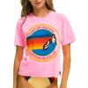 Boyfriend Tees | Aviator Nation SIGNATURE LAGUNA BEACH BOYFRIEND TEE - NEON PINK NEONPINK