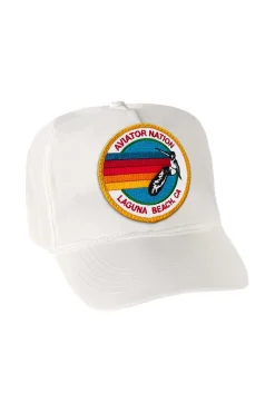Trucker Hats | Trucker Hats | Aviator Nation SIGNATURE LAGUNA BEACH VINTAGE NYLON TRUCKER HAT