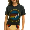 Boyfriend Tees | Aviator Nation SIGNATURE MIAMI BOYFRIEND TEE - CHARCOAL