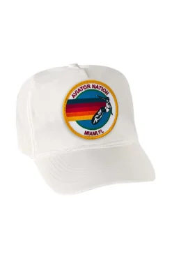 Trucker Hats | Trucker Hats | Aviator Nation SIGNATURE MIAMI VINTAGE NYLON TRUCKER HAT